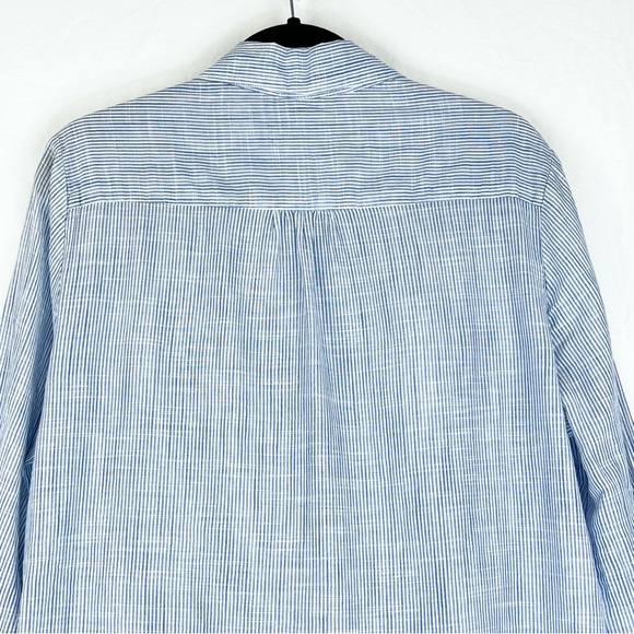 BeachLunchLounge Blue Striped Wrap Top Sz XL - Picture 7 of 11